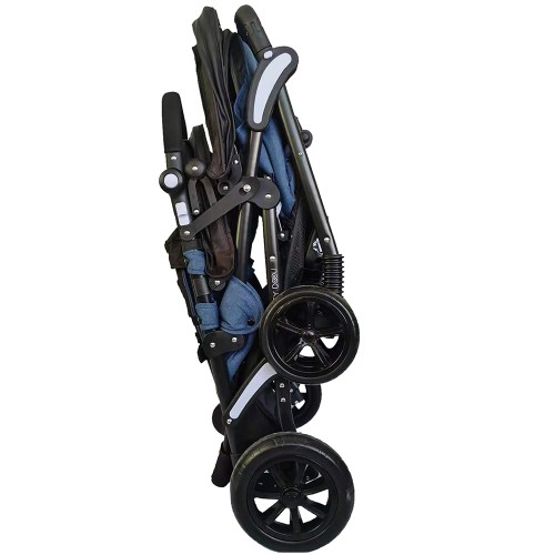 Lucky baby City Dou™ Plus Twin Stroller - Denim Blue / Denim Grey